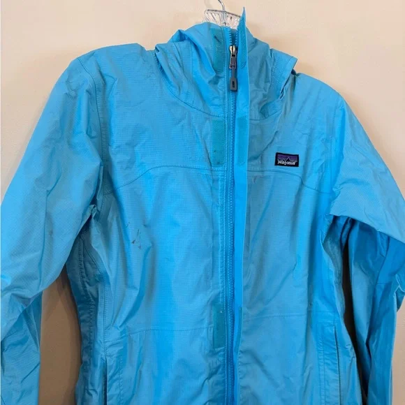 Patagonia Jacket Women’s XS Blue Full Zip Torrentshell Hooded Rain Windbreaker - Picture 6 of 14